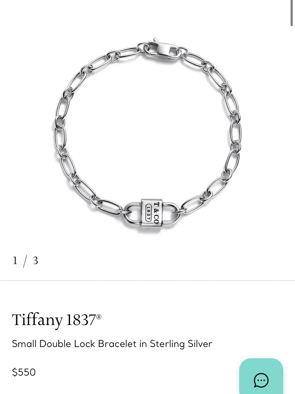 Tiffany & Co. Small Double Lock Bracelet in Sterling Silver